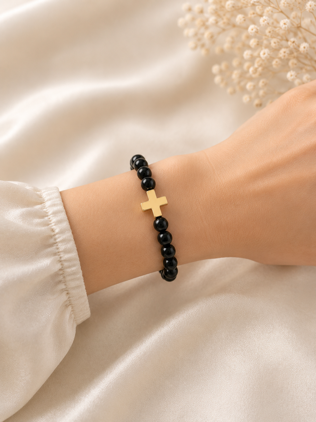 Cross Beaded Bracelet Handcrafted Jewelry Gift