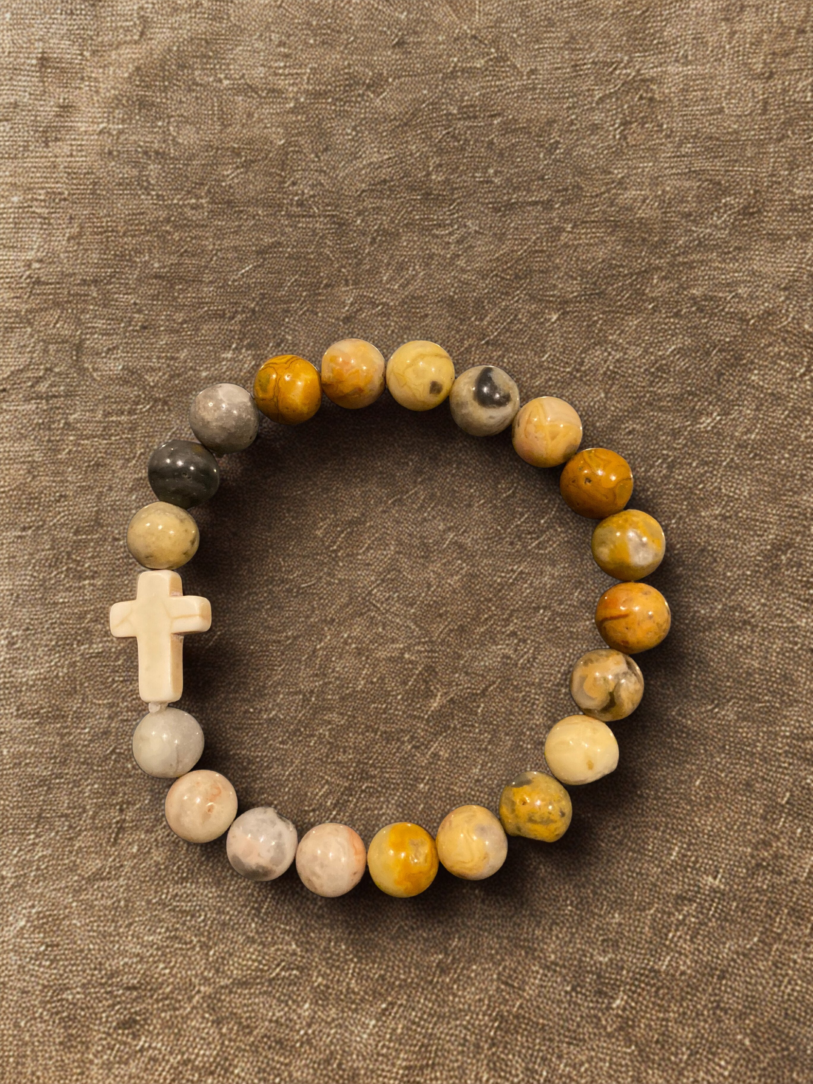 Cross Beaded Bracelet Handcrafted Jewelry Gift
