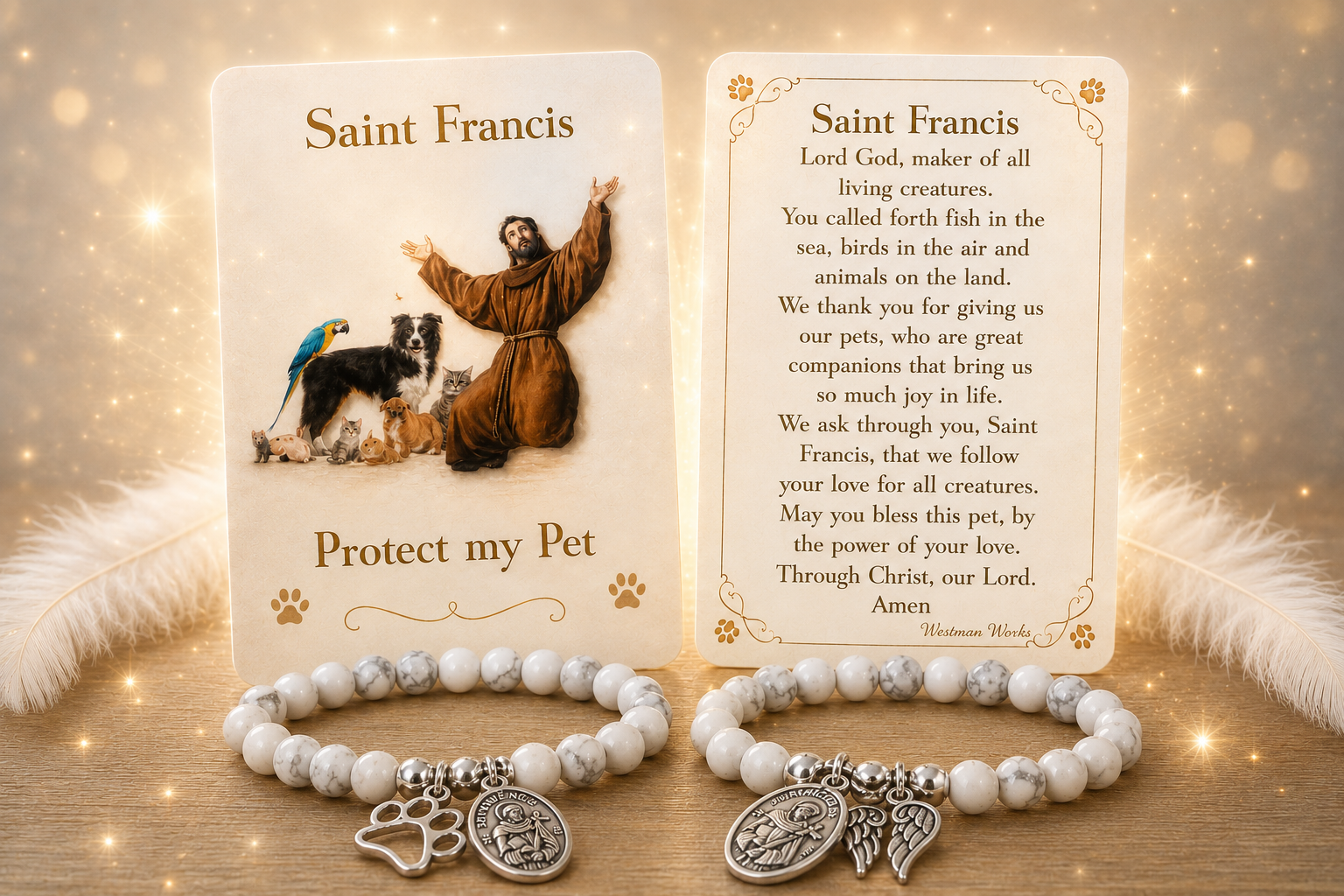 Saint Francis Protect my Pet Bracelets