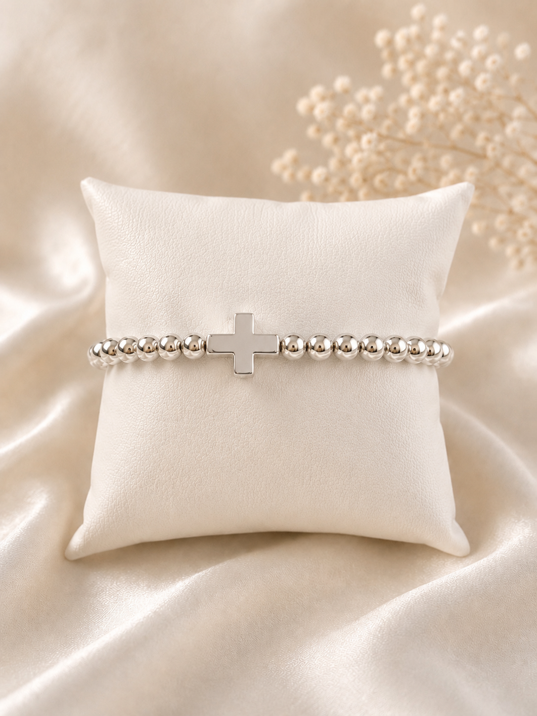 Cross Beaded Bracelet Handcrafted Jewelry Gift