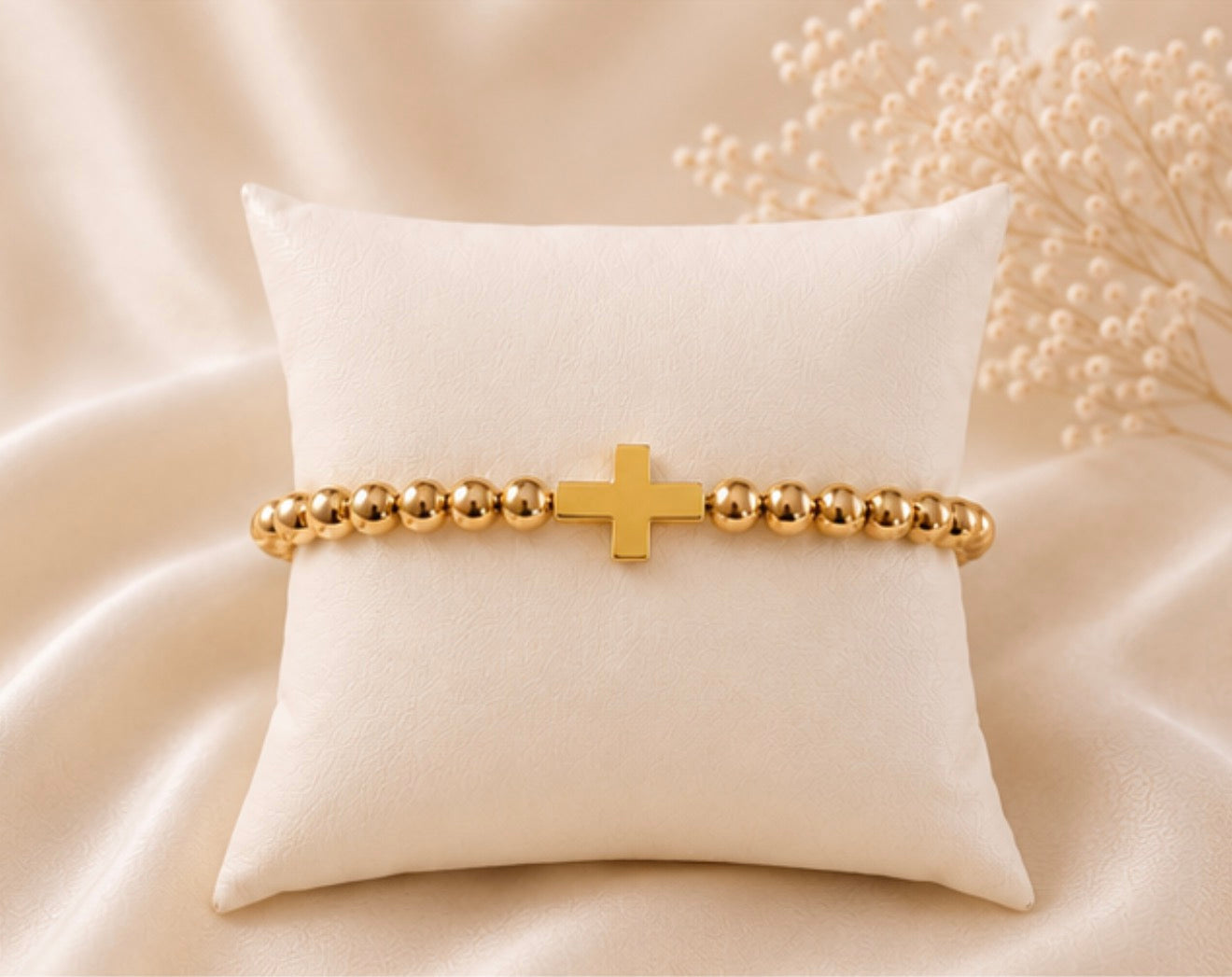 Cross Beaded Bracelet Handcrafted Jewelry