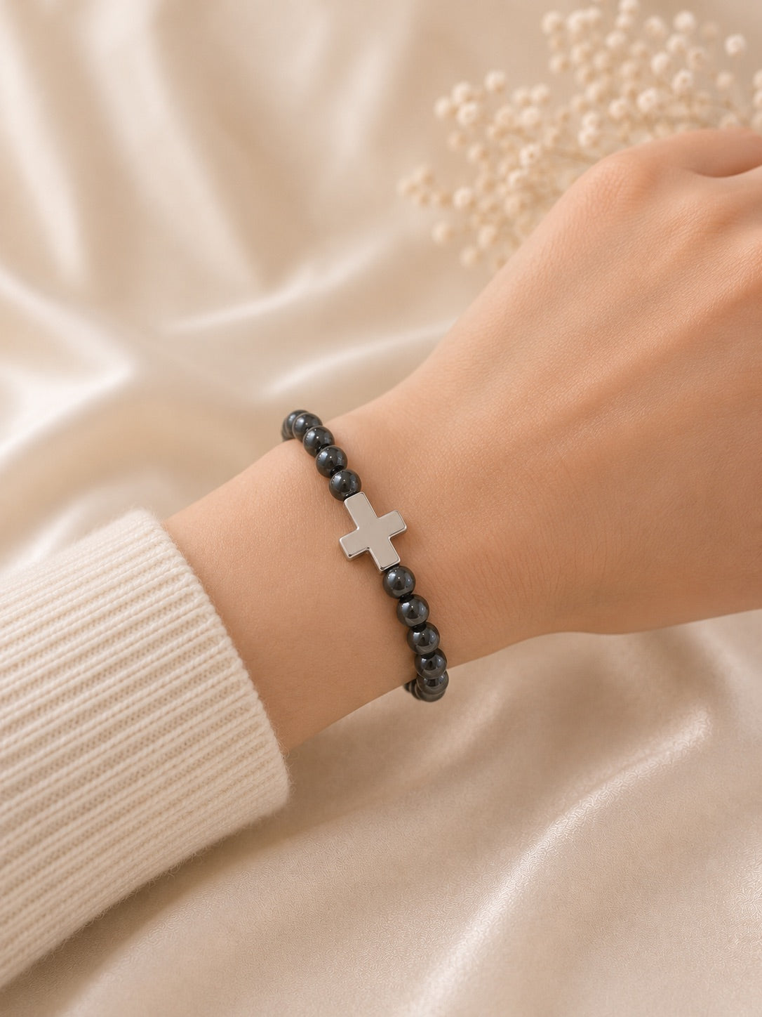 Cross Beaded Bracelet Handcrafted Jewelry