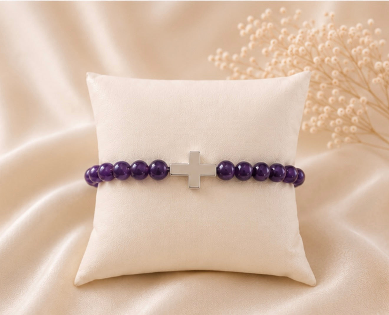 Cross Beaded Bracelet Handcrafted Jewelry