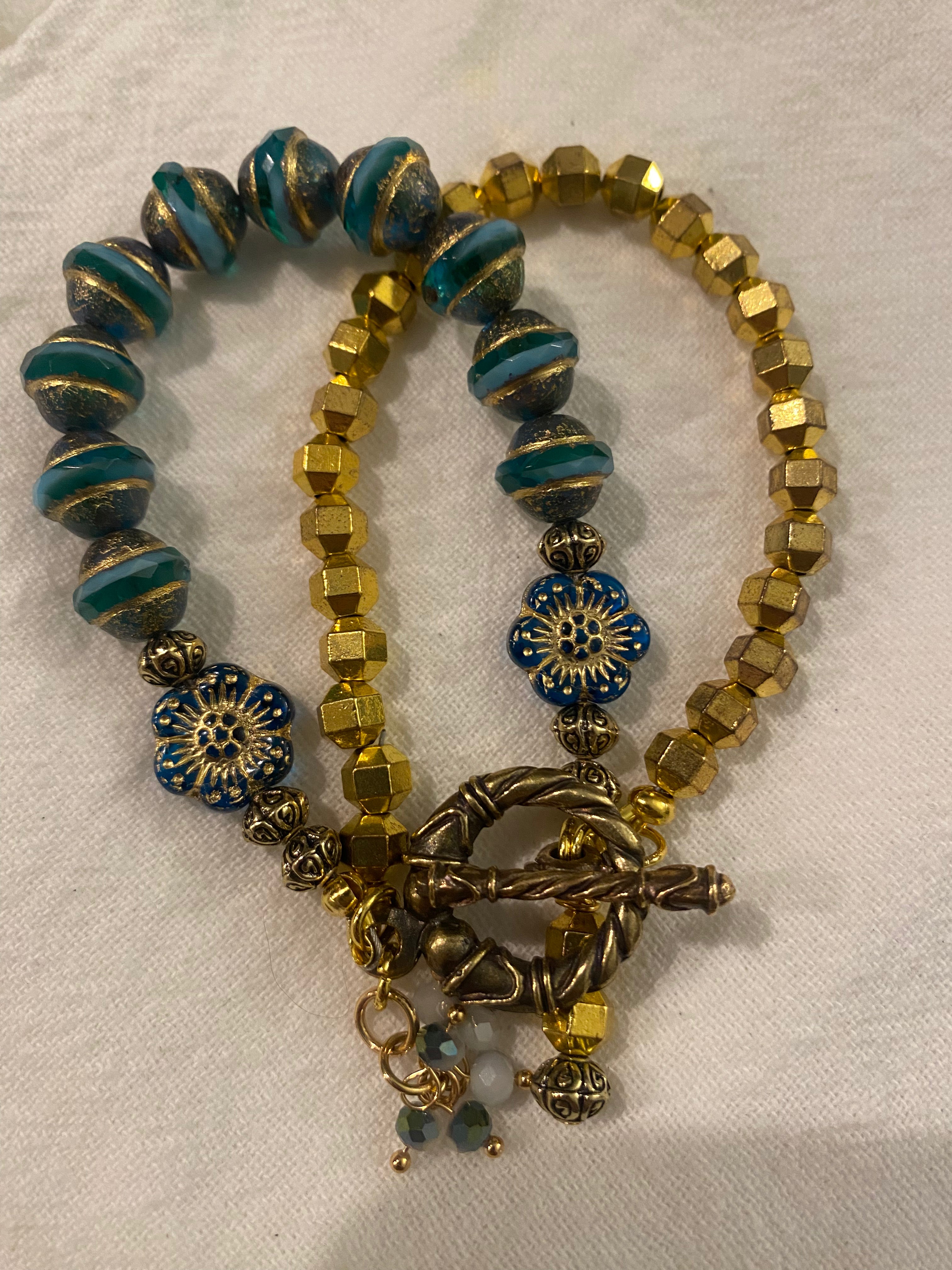 Exquisite Blue and antique gold
