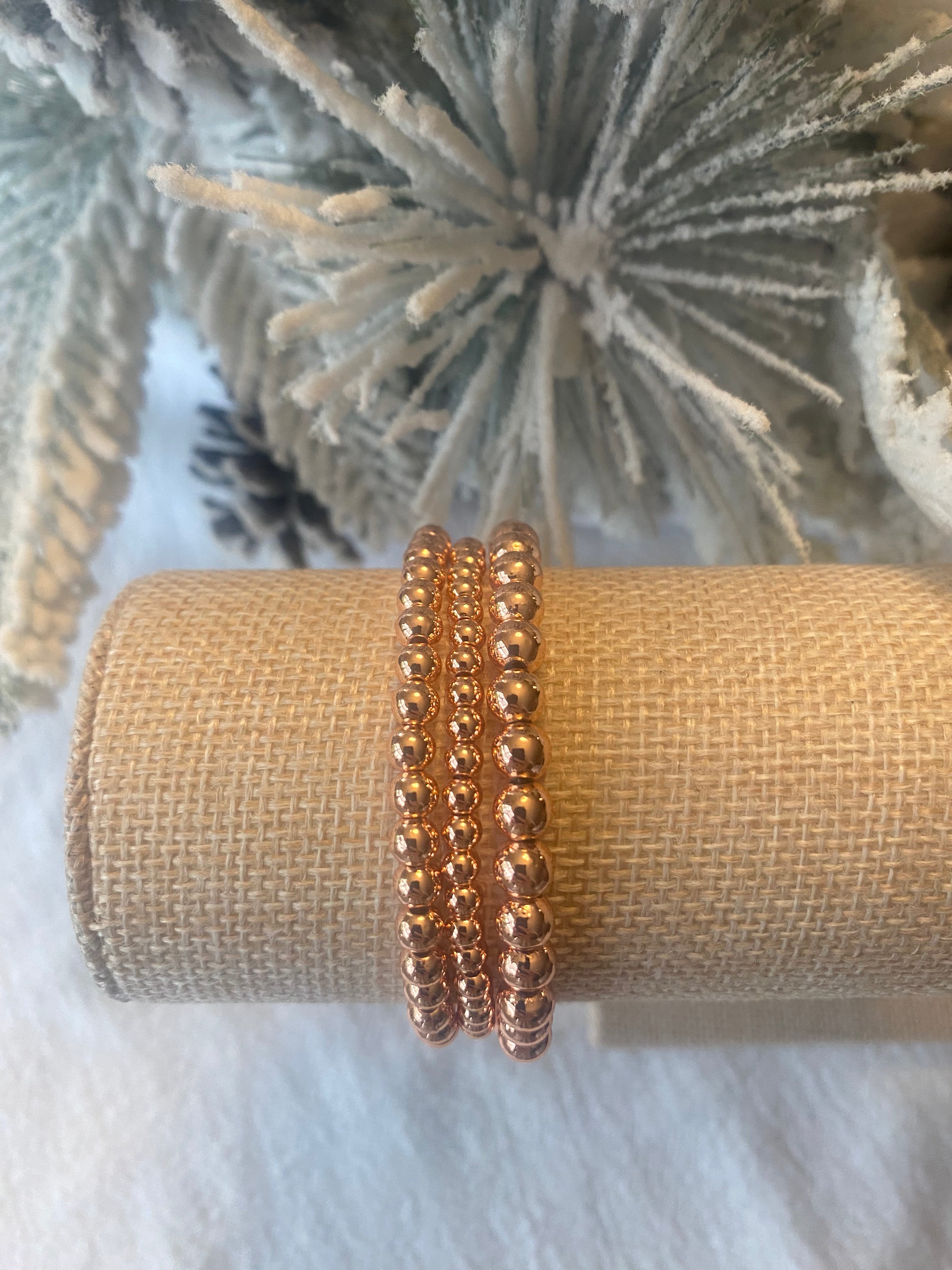Rose Gold Bracelet Set - Handcrafted Jewelry Gift Collection