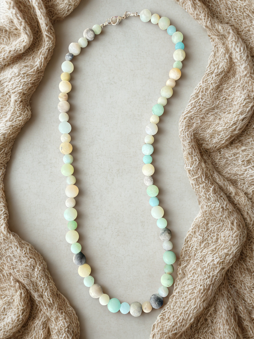 Amazonite Natural Crystal Bead Stone Gemstone 19 inch Necklace