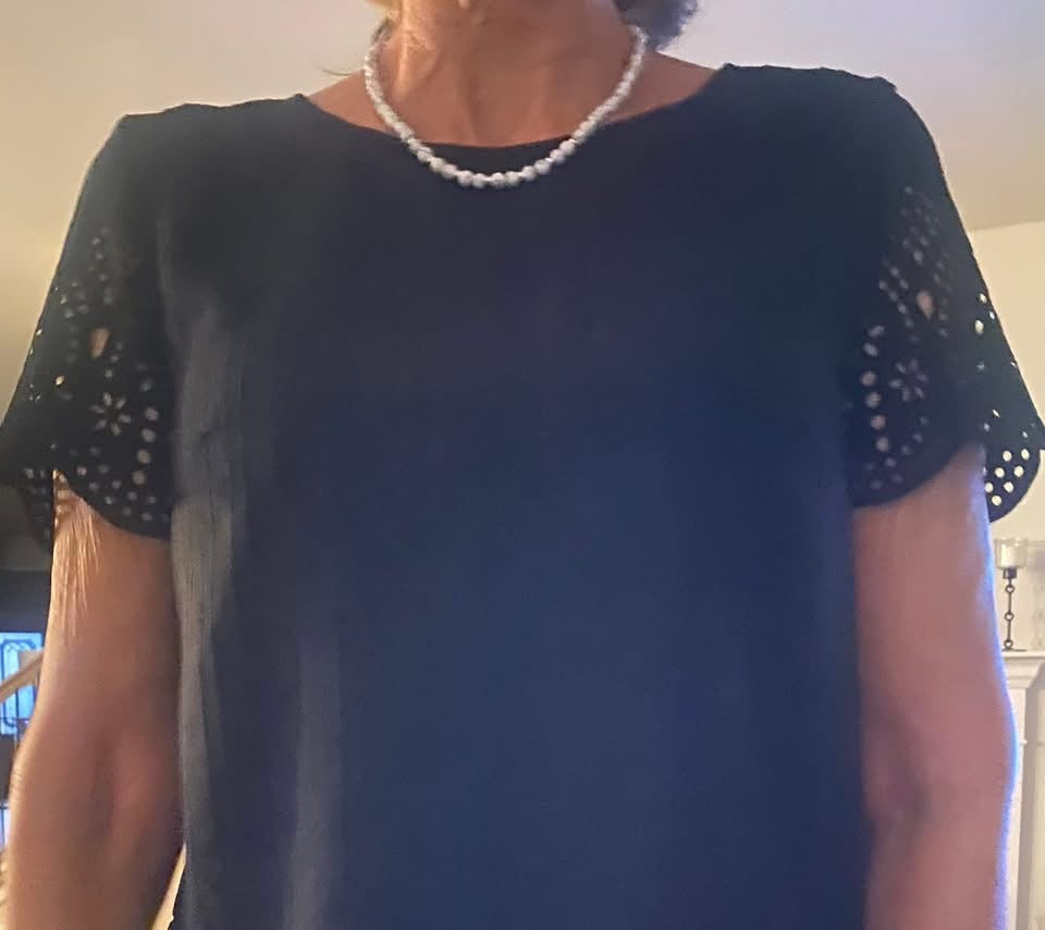 18 inch white beaded necklace