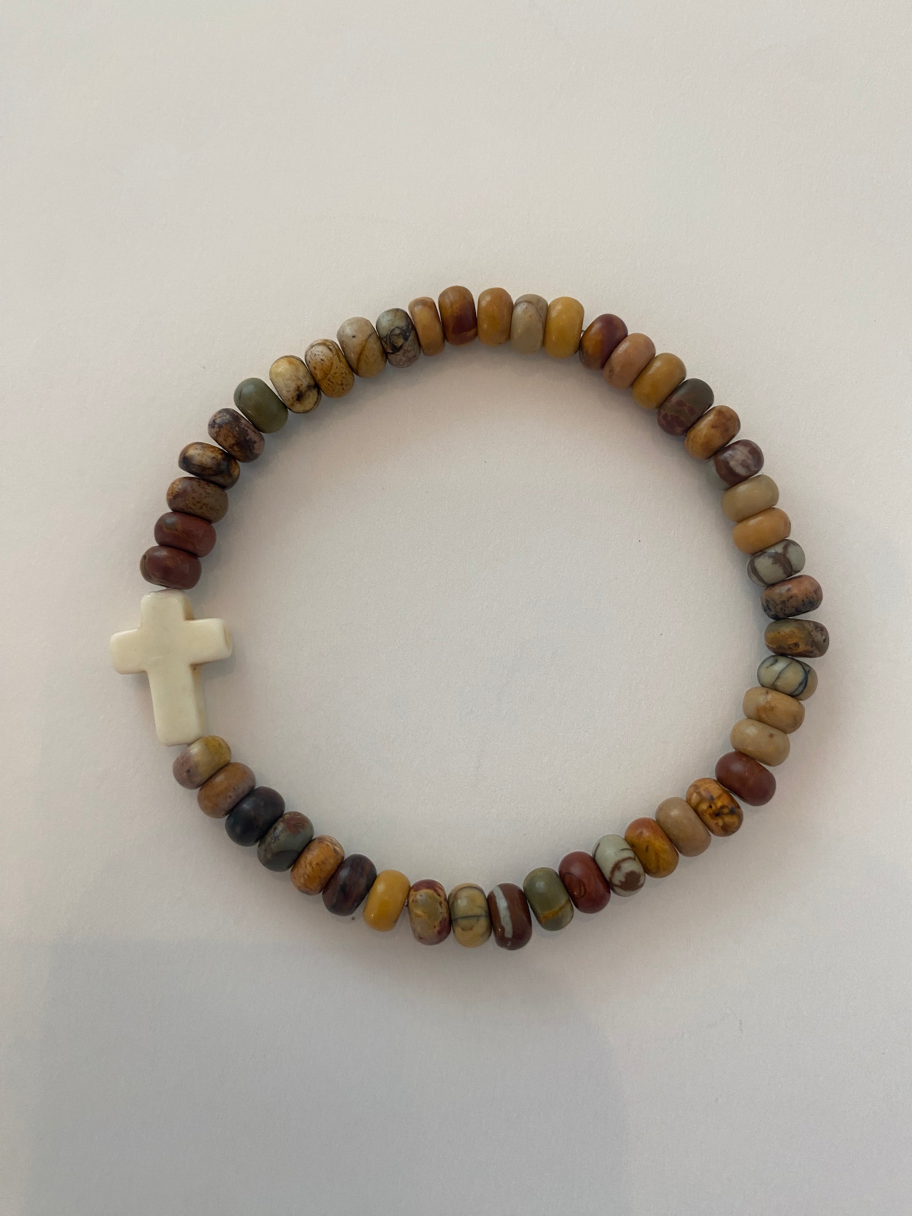 Cross Beaded Bracelet Handcrafted Jewelry Gift