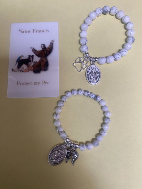 Saint Francis Protect my Pet Bracelets