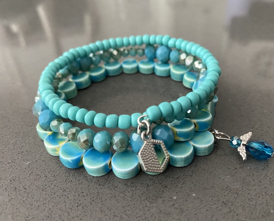 3 coil cuff memory wire bracelet